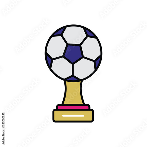 Football Trophy icon isolated on a white background. Vector illustration.