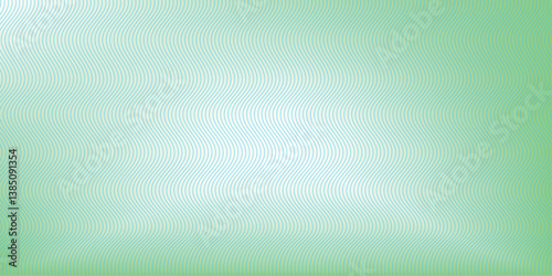 Abstract organic green lines as modern waves background illustration with dark green, olive drab and very dark green color