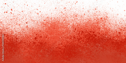 Abstract paint background with bubbles. Vibrant Red splashes gradient fade. Paint inspired textures collide in red and orange color storm. artistic vibes with scattered splatter.