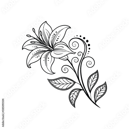 Mandala abstract flower vector illustration