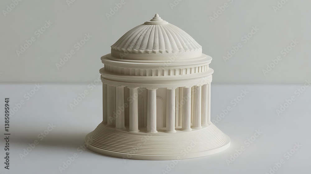 Fototapeta premium Intricate White Architectural Dome Model
