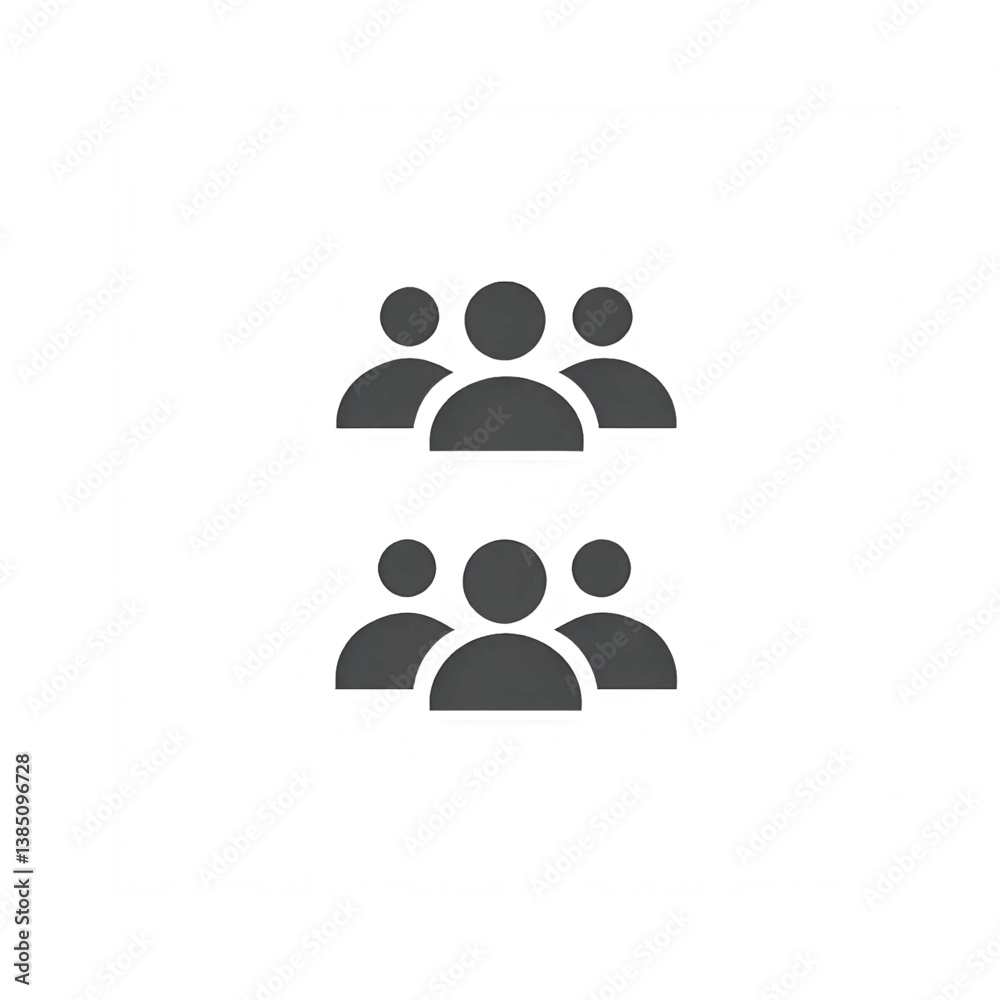 Group of People Icon Representing Community or Social Network Group of People Icon Representing Community or Social Network