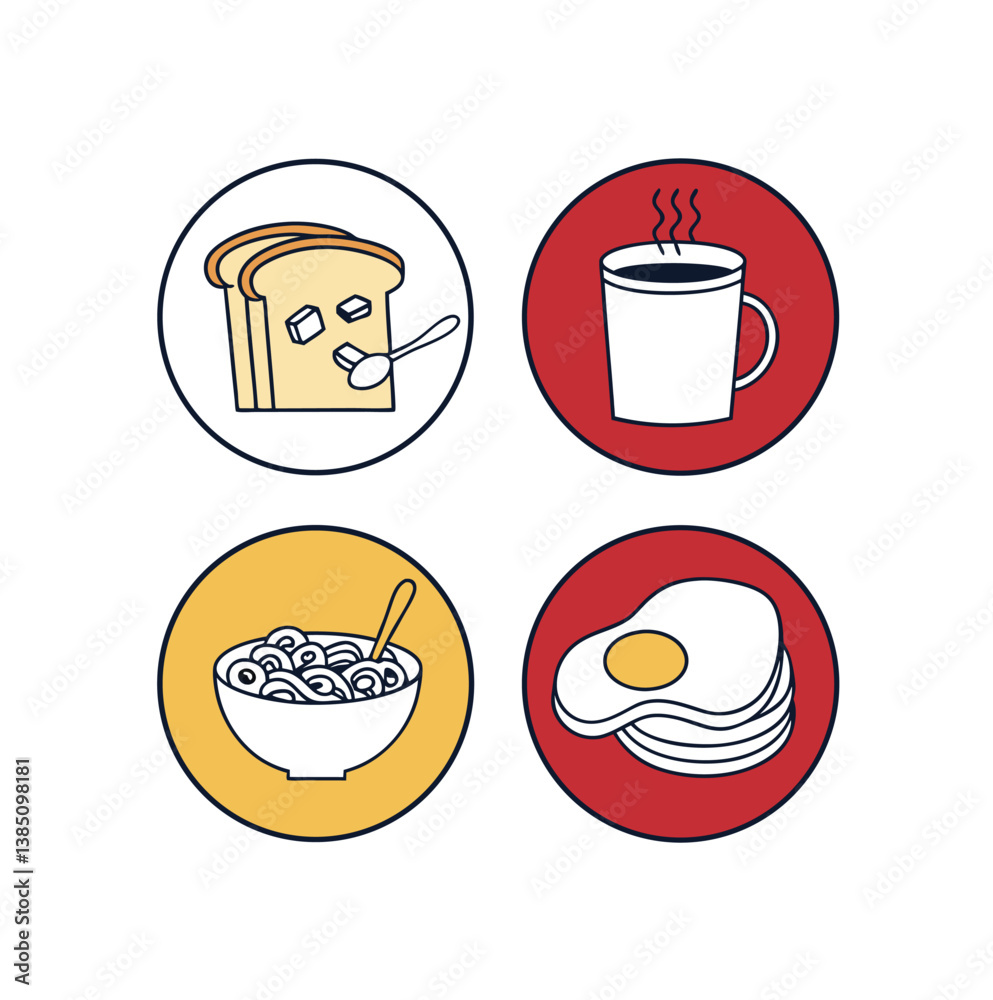 Fototapeta premium Modern Daily Use Icon Set