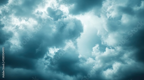 Dramatic storm clouds fill the sky photo