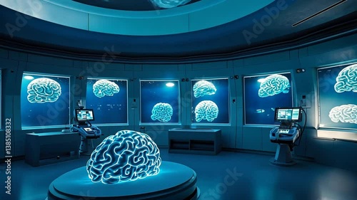 Underwater Brain Research Facility: Futuristic Lab