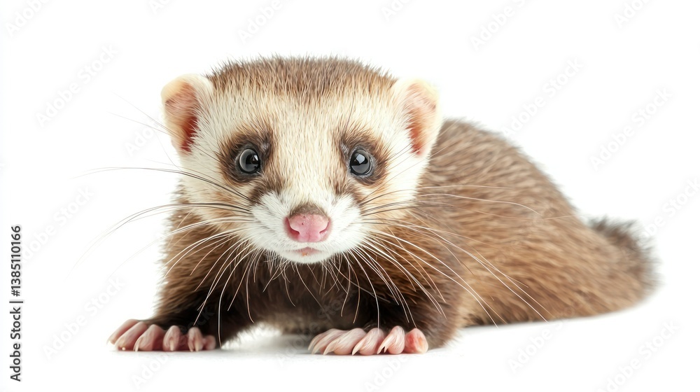 Ferret isolated on white background Ferret isolated on white background