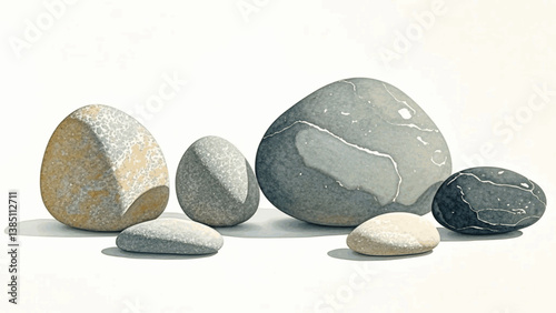Rocky water waves isolated watercolor vector illustration svg 