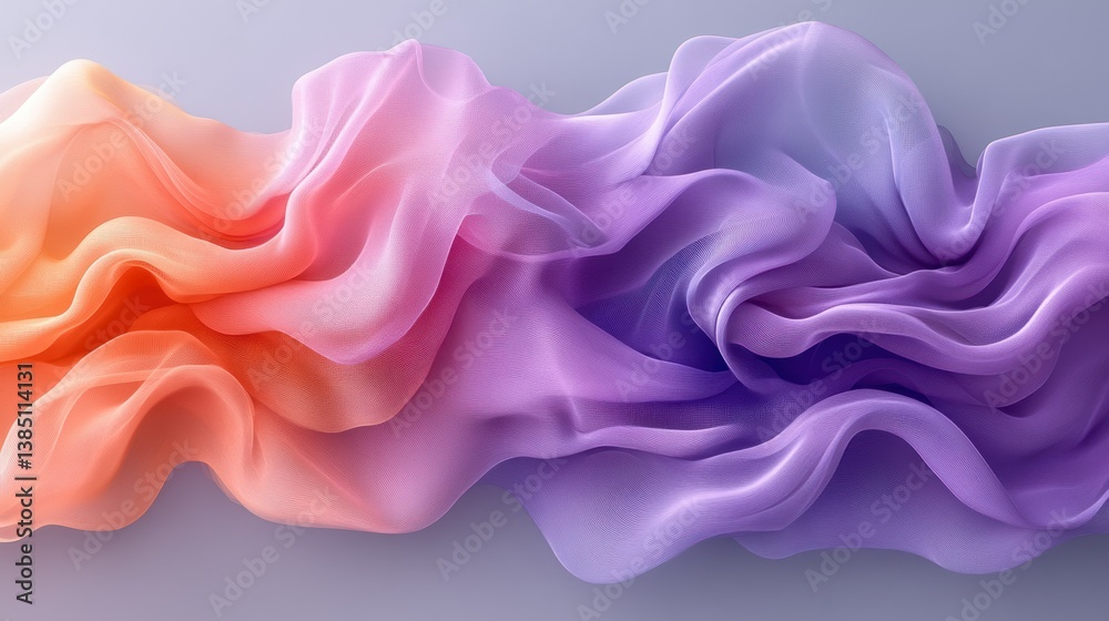 Obraz premium Abstract Pastel Fabric Swirls: A Dreamy Display of Color and Texture
