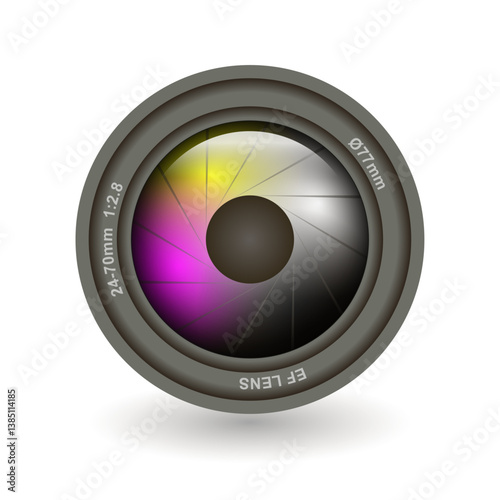 Camera lens vector