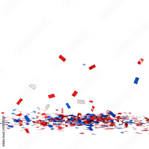 Red, White, Blue Confetti Background