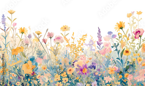 Floral flower vector Illustrations on white background