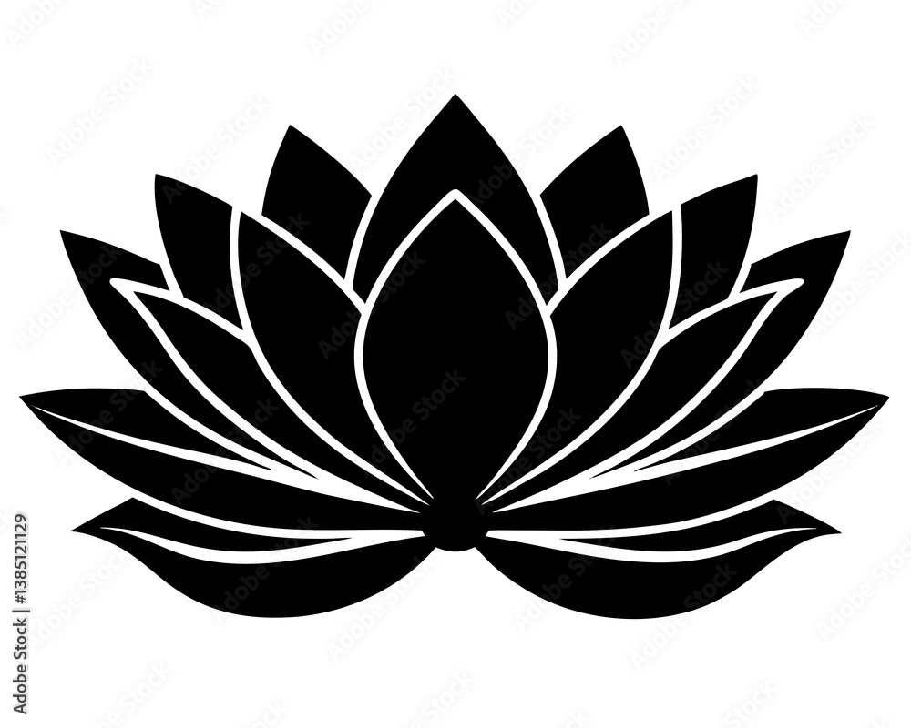 lotus flower silhouette vector illustration lotus flower silhouette vector illustration