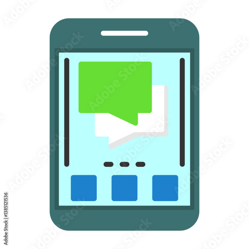 Chat Flat Icon Style