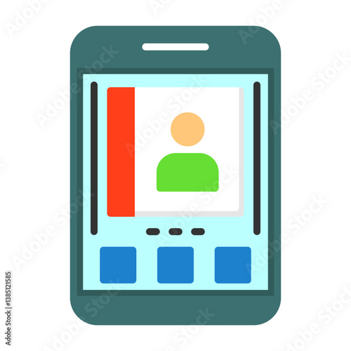 Contacts Flat Icon Style