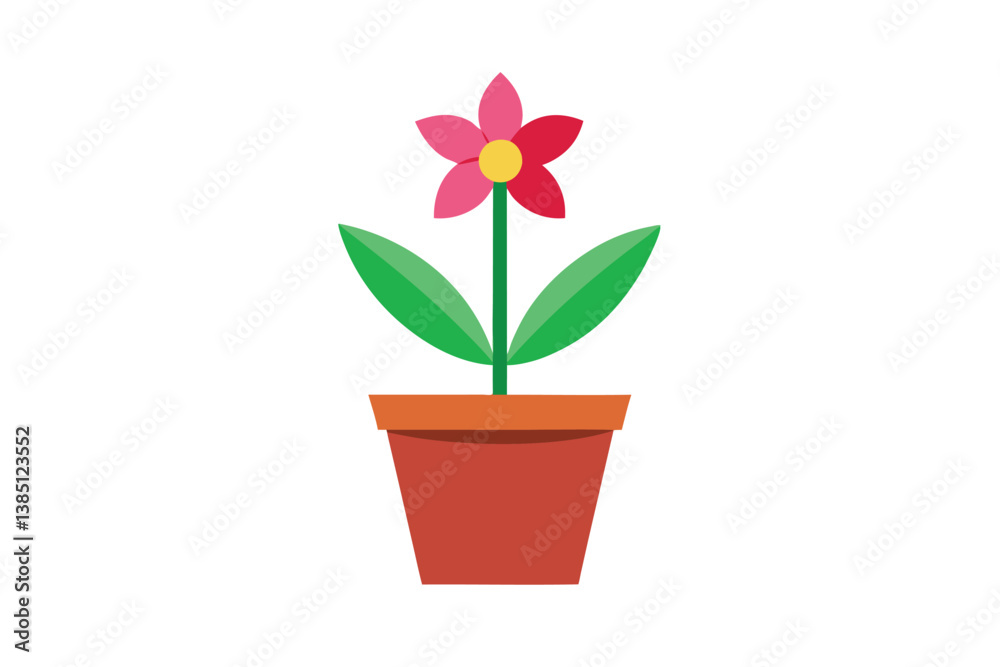 pink flower in pot pink flower in pot