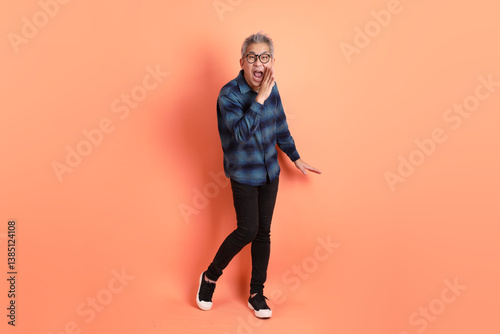 50s Asian Man in casual clothes