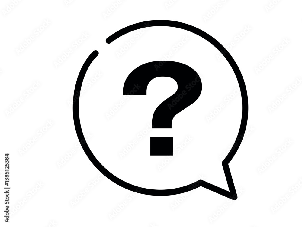 Question mark icon vector . Question mark icon in chat bubble. Vector illustration. Question mark icon vector . Question mark icon in chat bubble. Vector illustration.