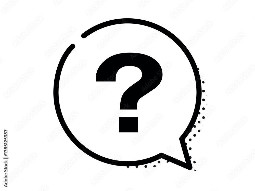 Question mark icon vector . Question mark icon in chat bubble. Vector illustration. Question mark icon vector . Question mark icon in chat bubble. Vector illustration.