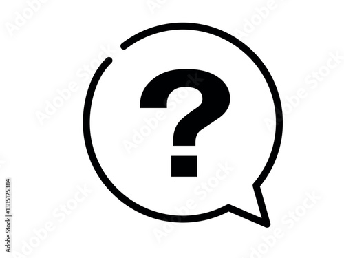 Question mark icon vector . Question mark icon in chat bubble. Vector illustration.