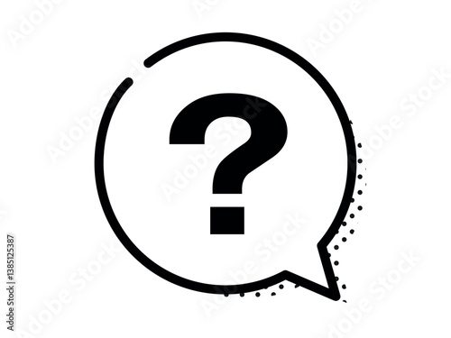 Question mark icon vector . Question mark icon in chat bubble. Vector illustration.