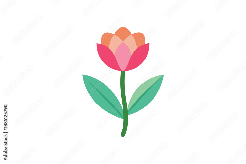 Fototapeta premium pink tulips isolated on white