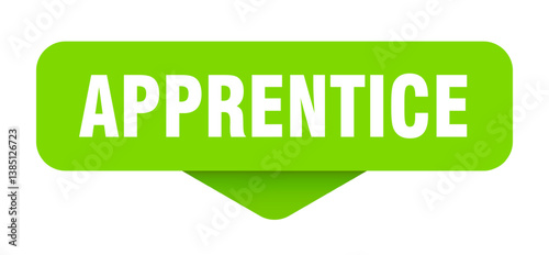 apprentice sticker. apprentice sign on transparent background