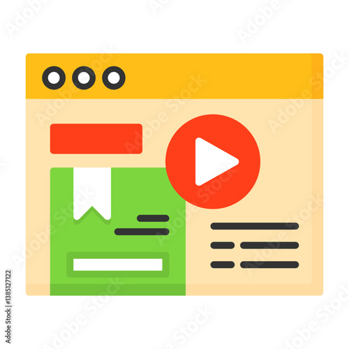 Product Video Flat Style Icon Free Download Product Video Flat Style Icon - GFXLoad