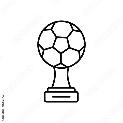 Football Trophy icon isolated on a white background. Vector illustration.