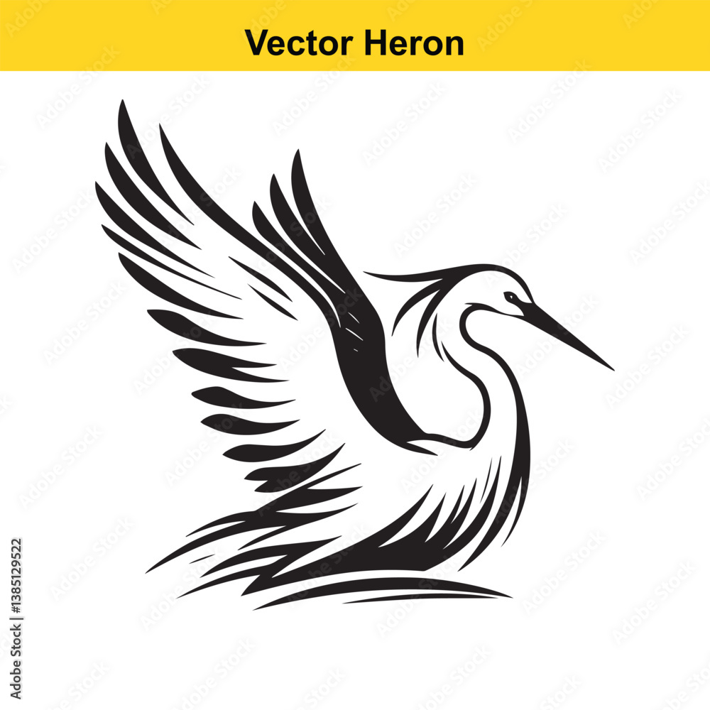Obraz premium Vector Heron
