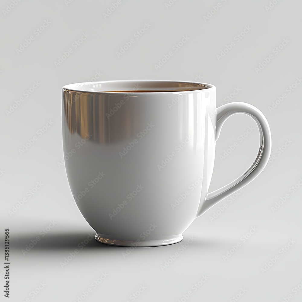 Plain ceramic mug with clean glossy look high resolution 4k photo Plain ceramic mug with clean glossy look high resolution 4k photo