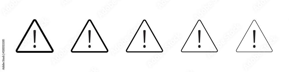 Risk icons vector set in different stroke line style Risk icons vector set in different stroke line style