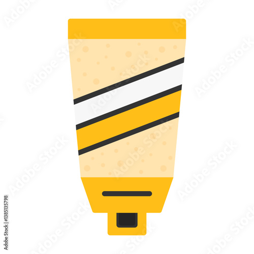 Sunscreen Flat Style Icon Design