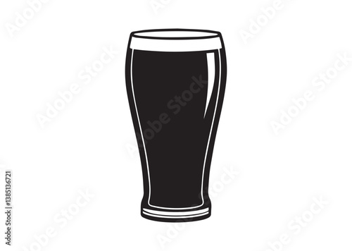 Beer glass silhouette vector