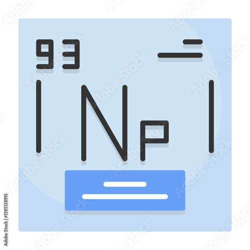 Neptunium Flat Style Icon