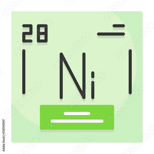 Nickel Flat Style Icon
