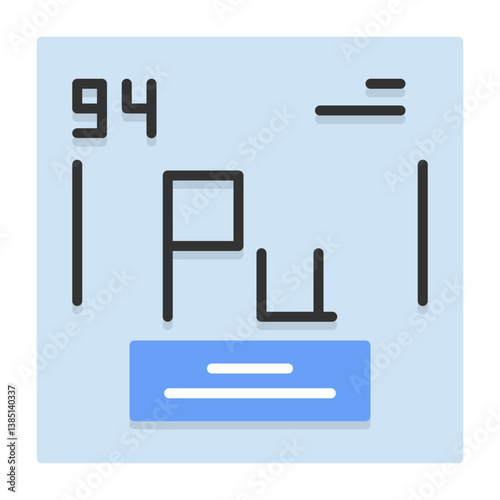 Plutonium Flat Style Icon