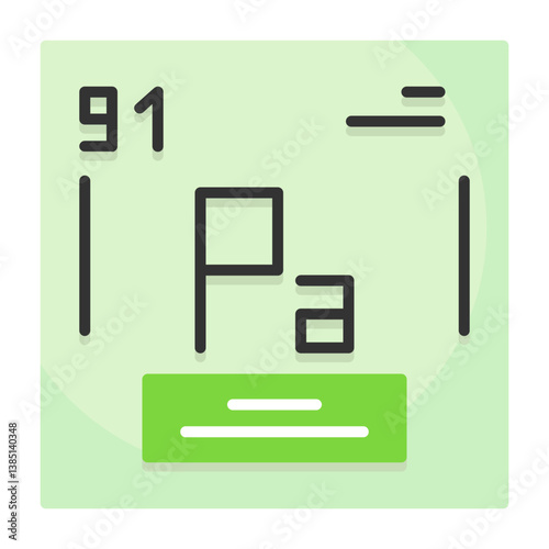 Protactinium Flat Style Icon