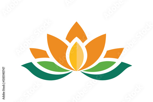 set of colorful abstract leaves