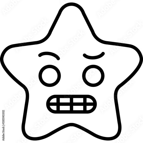 Grimacing Star Icon
