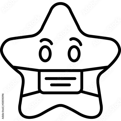 Face Mask Star Icon