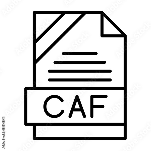 GSM File Format Outline Style Icon