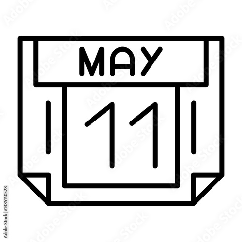 11 May Outline Style Icon