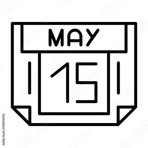15 May Outline Style Icon
