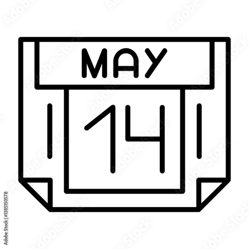 14 May Outline Style Icon