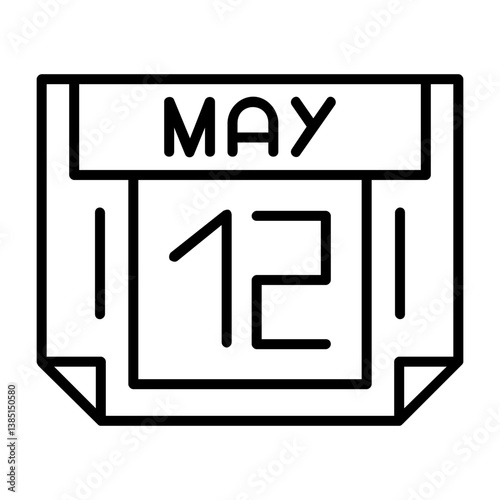 12 May Outline Style Icon