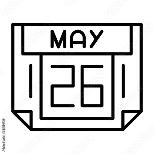 26 May Outline Style Icon