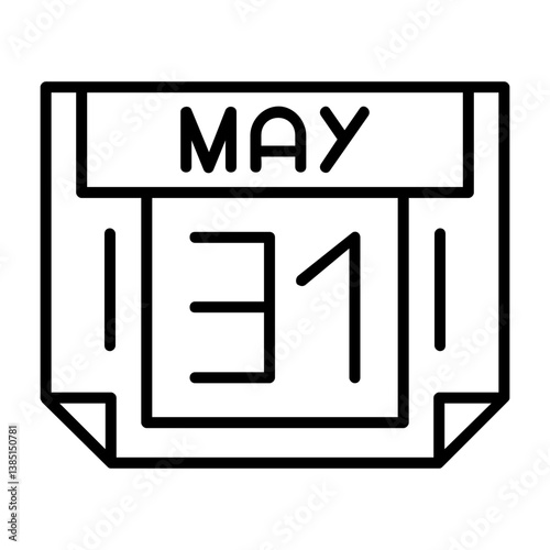 31 May Outline Style Icon