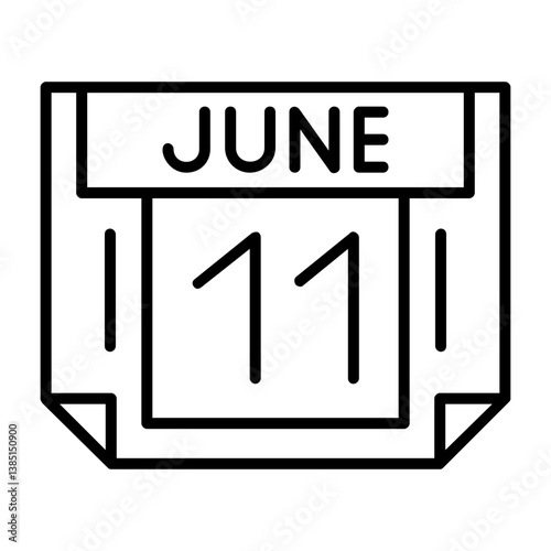 11 June Outline Style Icon