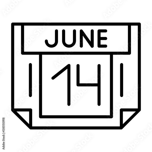 14 June Outline Style Icon