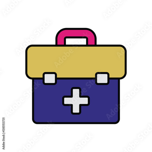 First Aid Kit icon isolated on a white background. Vector illustration.